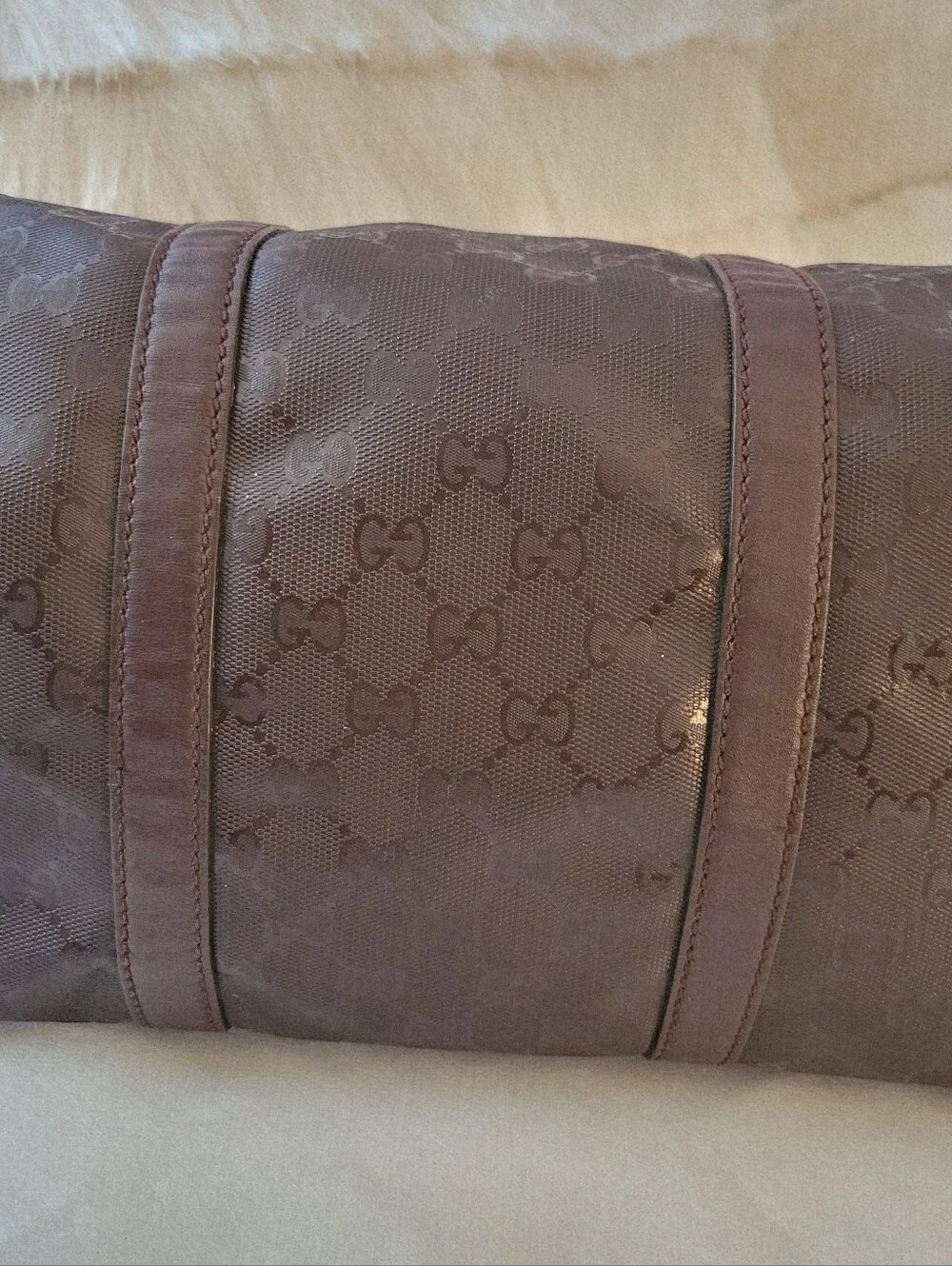 Gucci GG Imprime Medium Joy Boston Bag Bordeaux Monogram